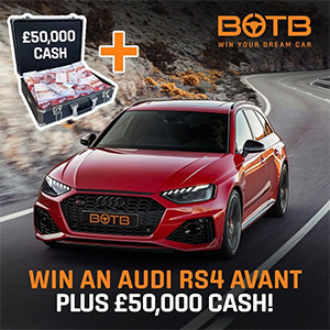 Win an Audi RS4 Avant + £50k cash